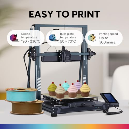 OVERTURE Matte PLA 3D Printer Filament 1.75mm, Matt Surface & Low Warping Filament 1kg Spool (2.2 lbs), Accuracy +/- 0.02 mm, Fit Most FDM Printers (Matte Turquoise)