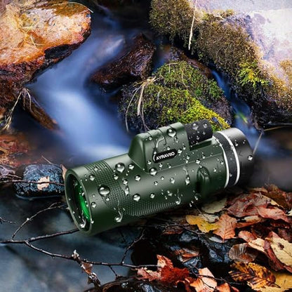 Birthday Gifts for Men Dad Him Husband Teen, 10x42 Compact Monocular Telescope, High Powered FMC & BAK4 Scope, for Fathers Day, Outdoors Survival Hiking Gear for Adventure, White Elephant Gifts