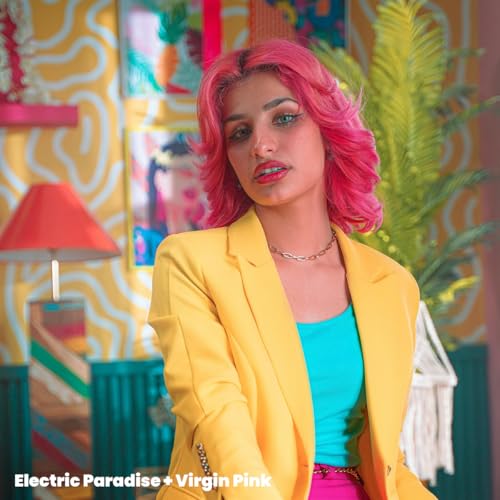 ARCTIC FOX Vegan and Cruelty-Free Semi-Permanent Hair Color Dye (8 Fl Oz, ELECTRIC PARADISE)