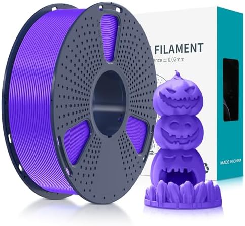 SUNLU Fluorescent PLA 3D Printer Filament, PLA Filament 1.75mm, Brighter Color for Halloween Decoration, Neatly Wound Filament, Fit Most FDM 3D Printer, 1kg Spool, Fluorescent Purple