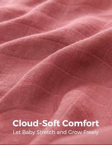 Momcozy Muslin Swaddle Blankets for Baby Boys and Girls, 4-Pack Breathable and Skin-Friendly Receiving Blanket Wrap, Baby Essentials, Registry & Gift, 47 x 47 inches