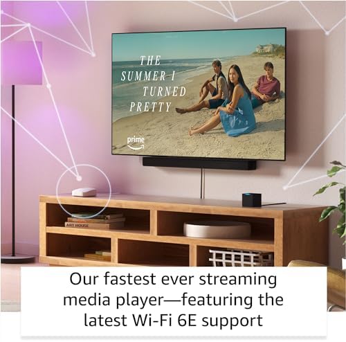 Amazon Fire TV Cube (newest model) with AI-powered Fire TV Search, Hands-free streaming device with Alexa, Wi-Fi 6E, 4K Ultra HD