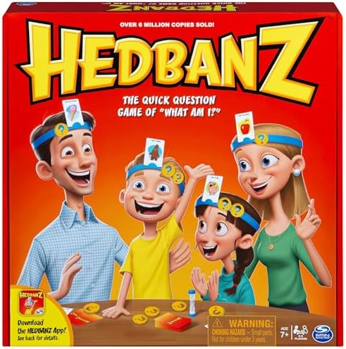 Hedbanz, Quick Question Picture Guessing Family Game for Game Night Headbands Board Game, for Adults and Kids Ages 7 and Up (Edition May Vary)