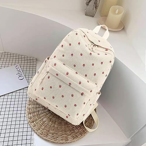 School Backpack for Teen Girls Bookbags Elementary High School Corduroy Laptop Bags Women Travel Daypacks