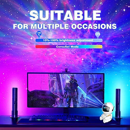 Astronaut Galaxy Projector, Star Projector Galaxy Light, Night Light for Kids, Nebula Ceiling LED Lamp, Room Decor, with Timer and Remote, Gifts for Birthdays