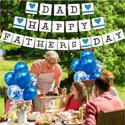 Blue Balloon Stand Centerpiece Table Decorations for Men's Birthday Father's Day Retirement Graduation Decorations Class of 2025(Blue set4)