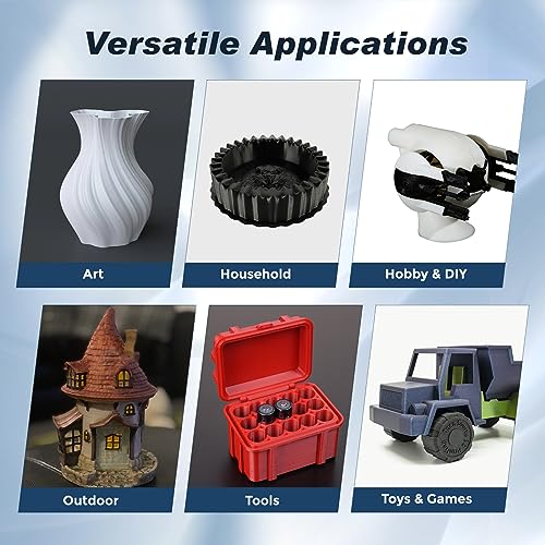 FLASHFORGE Rapid PLA Filament 1.75mm White, Max 500mm/s High Speed Printing, 3D Printer Filament 1kg (2.2lbs) Spool, Dimensional Accuracy +/- 0.02mm, Enjoy Exceptional Print Quality