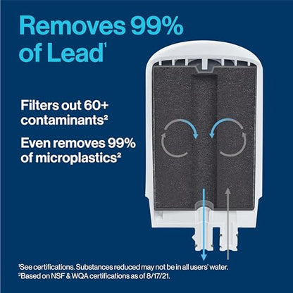 Brita Water Filter for Sink, Complete Faucet Mount Water Filtration System for Tap Water, Reduces 99% of Lead, White