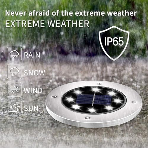 INCX Solar Lights Outdoor Waterproof, 24 Pack Solar Light for Outside, Garden Lights Landscape Lighting for Patio Pathway Lawn Yard Deck Driveway Walkway, Cold White