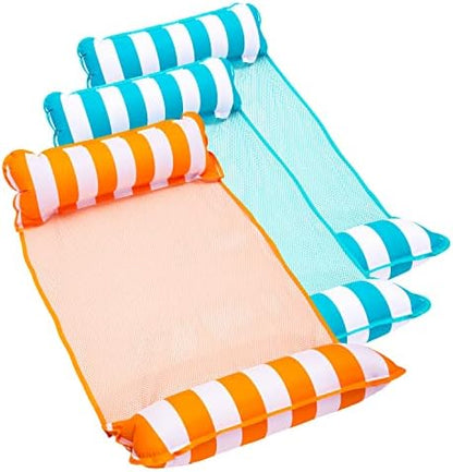 Aqua 4-in-1 Monterey Hammock Pool Float & Water Hammocks, 1-2-3-4 Multipacks – Multiple Colors/Styles – for Adults and Kids Floating
