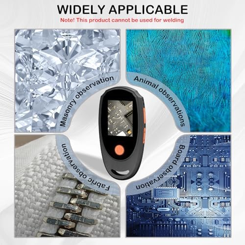 Handheld Digital Microscope with 2.0 Inch IPS Color Screen, Portable Magnifying Glass for Kids, 500x Magnification, 8 Adjustable 3-Level LED Lights, USB Compatible with PC Windows and Mac OS