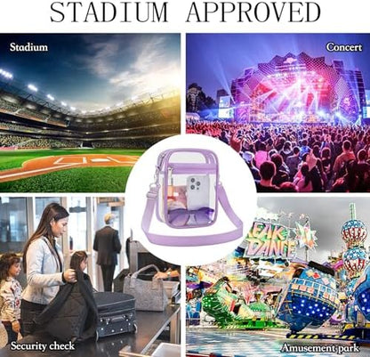 USPECLARE Clear Purse Stadium Approved CrossBody Bag for Men and Women