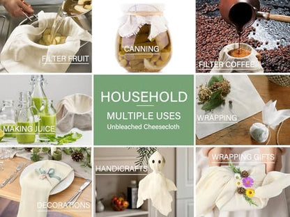 Olicity Cheese Cloth Roll,Grade 90,3x45Ft, 135 Sq Ft,Reusable Cheese Cloth Closed Edges Unbleached Cotton Cheese Cloths for Straining,Fine Mesh Muslin Bulk Cheesecloth Roll for Cooking,Crafts-15 Yards