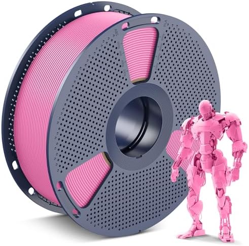 SUNLU PLA 3D Printer Filament PLA Filament 1.75mm, Neatly Wound 3D Printing Filament 1.75mm, Dimensional Accuracy +/- 0.02 mm, Fit Most FDM 3D Printers, 1kg Spool (2.2lbs), Pink