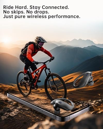 NDO Wireless Earbuds Bluetooth 5.3 Headphones Sport,IPX7 Waterproof Sports Earphones with Earhooks,48H Playtime,Lightweight 7.8g,Fast Charging Case,Noise Cancelling Mic for Running Gym Workout-Black