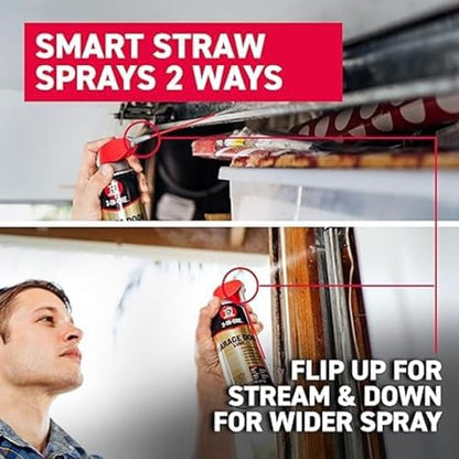 3-IN-ONE Professional Garage Door Lubricant with Smart Straw Sprays 2 Ways, 11 OZ Twin Pack, 100584, Clear