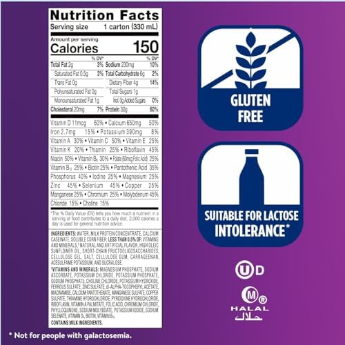 Ensure Max Protein Shake | French Vanilla | Ready to Drink | 30g Protein for Muscle Health | 1g Sugar, 4g Fiber | 11 fl oz, 12 Pack