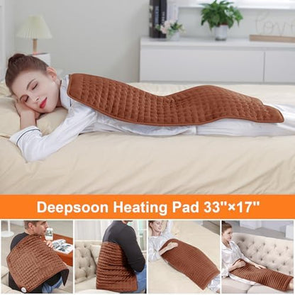 Heating Pad,Electric Heating Pads for Back,Hot Heated Pad for Abdomen,Shoulder,Knee,Multiple Temp and Auto Shut Off