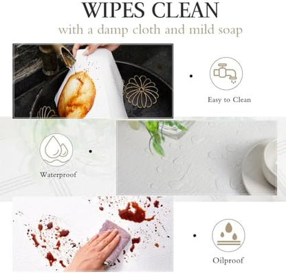 Beautysaid Shelf and Drawer Liner for Kitchen Cabinet, Non Adhesive Non Slip Shelf Paper Waterproof Washable Thickened for Dresser Pantry Shelve Bathroom Protector Liner(White,12 in x 20FT)