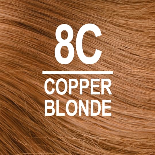 Naturtint 8C Copper Blonde Permanent Hair Color (Pack of 6), Ammonia Free, Vegan, Cruelty Free, up to 100% Gray Coverage, Long Lasting Results (Packaging may vary)