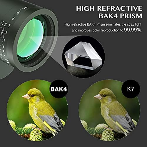 AOMEKIE Marine Binoculars for Adults 10x50 Waterproof Binoculars with Rangefinder Compass BAK4 Prism FMC Lens for Birdwatching Hunting Boating