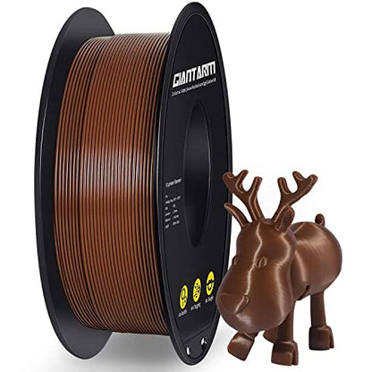 GIANTARM 3D Printer Filament, Brown Pla Filament, 1Kg(2.2lbs) Spool, 1.75mm Dimension Accuracy +/- 0.03mm, 3D Printing Filament