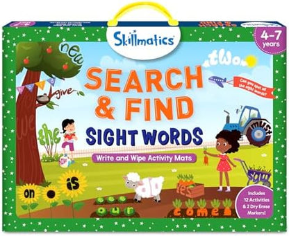 Skillmatics Search and Find Sight Words Educational Game - Reusable Preschool Learning Activities, Perfect for Toddlers & Kids Who Love Toys, Builds Vocabulary, Gifts for Ages 4, 5, 6, 7