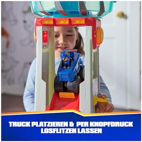 PAW Patrol: Rescue Wheels Super Loop Tower HQ, with Light, Sound, Vehicle Launcher, Chase Action Figure & Toy Truck, Kids Toys for Boys & Girls Age 3+