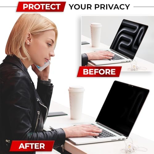 Magnetic Privacy Screen for MacBook Pro 14 Inch (2021-2024, M1, M2, M3, M4, Pro, Max) Removable Laptop Privacy Filter Shield and Protector