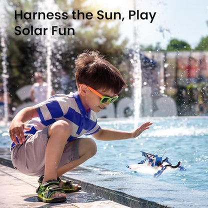 Sillbird Solar Robot Building Kit STEM Gift for Boys Aged 8-12, 12-in-1 DIY Science Educational Robotic Toys for Kids Teens Birthday, Powered by The Sun with 190 Pieces