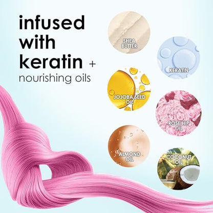 Keracolor Color + Clenditioner 3-in-1 Color-Depositing Conditioner, Gently Cleanses & Conditions, Semi-Permanent Hair Color, 23 Shades, 12 Fl Oz