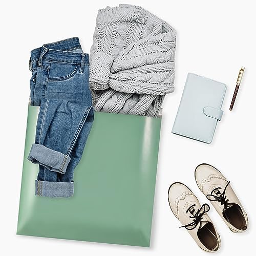 Metronic Large Poly Mailers 24x24 100 PCS, Strong Adhensive Shipping Bags for Clothing, Waterproof Shipping Envelopes for Small Business, Tear-resistant Mailers Poly Bags in Grayed Jade Green
