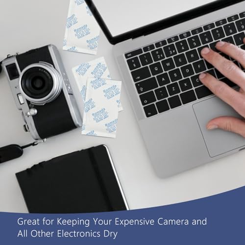 Romeda 60 Pcs 20 Gram Silica Gel Packs, Transparent Desiccant, Desiccant Packets for Storage, Moisture Packs for Spices Jewelry Shoes Boxes Electronics Storage