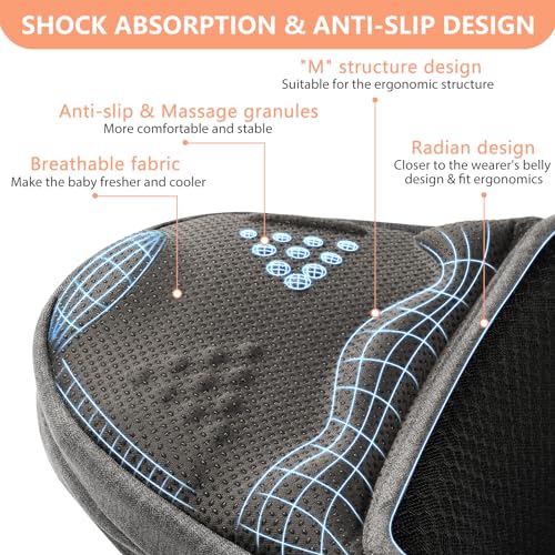 HKAI Baby Hip Carrier, Mom’s Choice Award Winner, Baby Carrier with Adjustable Waistband & Breathable Mesh, Ergonomic Carrier with Non-Slip Hip Seat Surface for Newborns & Toddlers, (Grey)