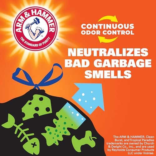 Hefty Ultra Strong 13 Gallon Trash Bags, Black Tall Kitchen Trash Bags 13 Gallon Size, Break Resistant Drawstring Enclosure, Continuous Odor Control, Blackout, Clean Burst Scent, 110 Bags