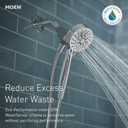 Moen Engage Magnetix Shower Head with Handheld Sprayer, 6 Handheld Shower Head Spray Functions, Spot Resist Brushed Nickel Finish, 26100EPSRN