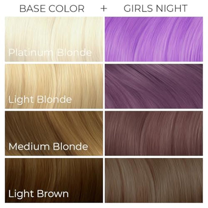 ARCTIC FOX Vegan and Cruelty-Free Semi-Permanent Hair Color Dye (8 Fl Oz, GIRLS NIGHT)