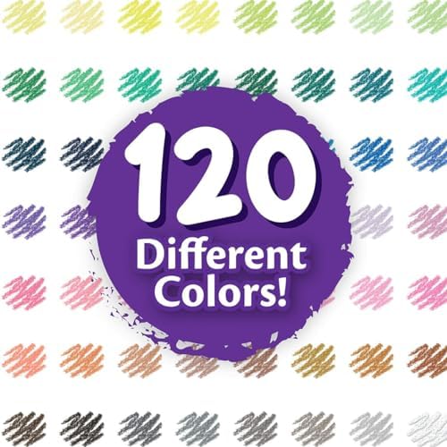 Crayola Colored Pencils Set for Kids (120ct), Bulk Art Supplies for Kids, Back to School Essentials, Teacher Classroom Must Haves, Coloring Book Pencils