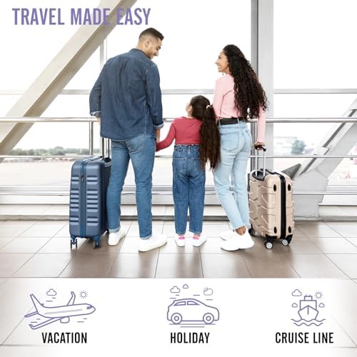 Veken 8 Set Packing Cubes for Travel Essentials, Suitcase Organizer Bags in 4 Sizes, Carry-On Luggage Accessories with Large Laundry & Hanging Toiletry Bag, Must-Have for Airplane, Road Trip & Camping