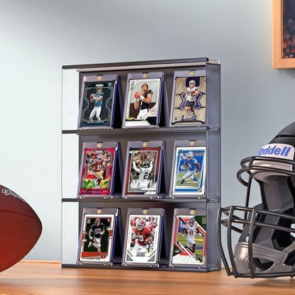 100ct Magnetic Card Holder, 35pt One Touch Card Holder, U-V Protectors Hard Plastic for Trading Cards, Magnet Case, Sports, Game, Football, Baseball Cards Holder