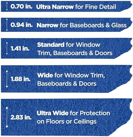 ScotchBlue Original Multi-Surface Painters Tape, 1 Inch Wide (0.94 In. x 60 Yds), 6 Rolls, Blue Paint Tape Protects Surfaces and Removes Easily, Masking Tape for Indoor and Outdoor Use (2090-24EP6)