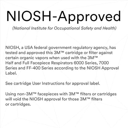 3M P100 Respirator Cartridge/Filter 60923, 1 Pair, NIOSH Approved, Helps Protect Against Organic Vapors, Acid Gases, and Particulates, Magenta, Yellow