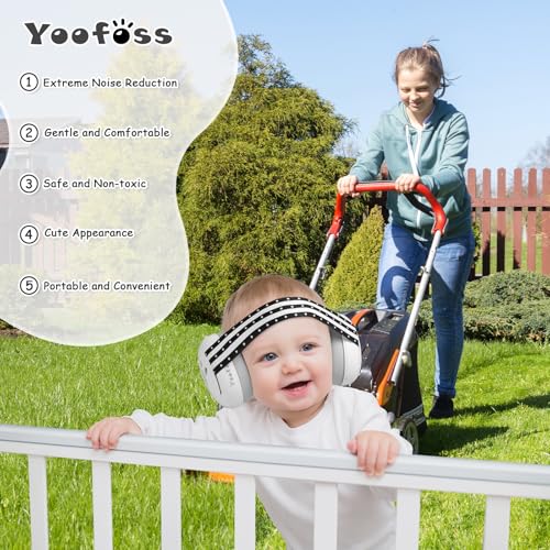 Yoofoss Baby Ear Muffs Noise Protection for Infant and Babies Up to 36 Months - Noise Cancelling Headphones for Ear Protection, Sleep, Travel Baby Essentials