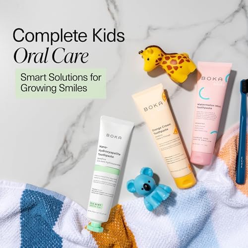 Boka Fluoride Free Toothpaste Nano Hydroxyapatite Toothpaste - Ela Mint, Orange Cream, Watermelon Mint Flavor, 4 oz 3Pk US Manufactured