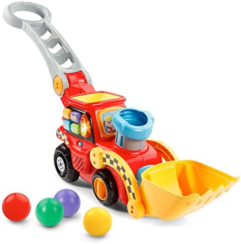 VTech Pop-a-Balls Push and Pop Bulldozer, Red