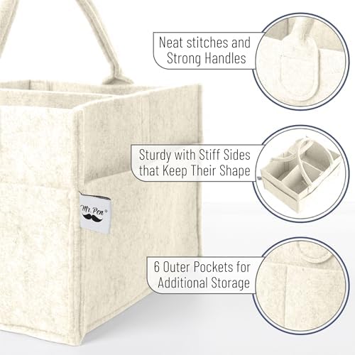 Mr. Pen- Baby Diaper Caddy Organizer, Beige, Baby Organizer, Car Diaper Caddy