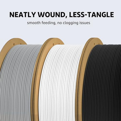 ELEGOO PLA Plus Filament Bundle Black & White 10KG, 1.75mm PLA+ Tough 3D Printer Filament Dimensional Accuracy +/- 0.02mm, 10 Pack 1kg Spool(2.2lbs) Fits for Most FDM 3D Printers