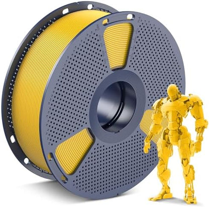 SUNLU PLA 3D Printer Filament PLA Filament 1.75mm, Neatly Wound 3D Printing Filament 1.75mm, Dimensional Accuracy +/- 0.02 mm, Fit Most FDM 3D Printers, 1kg Spool (2.2lbs), Pure Yellow