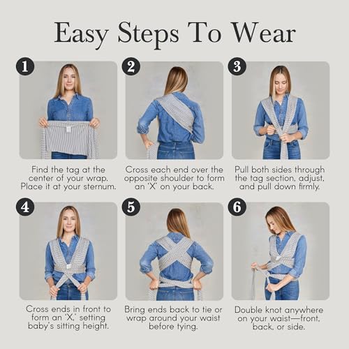 Solly Baby Wrap, Buttery-Soft Baby Carrier Newborn to Toddler 8-25 Lbs., Lightweight & Hands-Free Infant Sling Wrap, Breathable Summer Carrier, Baby Wearing & Postpartum Essential, New Mom Gift, Basil