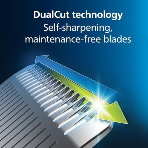 Norelco Philips Multigroom 3000 Series, All-in-One Trimmer, Beard Trimmer and Hair Clipper, 15-Piece Men's Grooming Kit for Head, Beard, Face, Nose, Ears, No Blade Oil Needed, Soft Pouch, MG3770/40